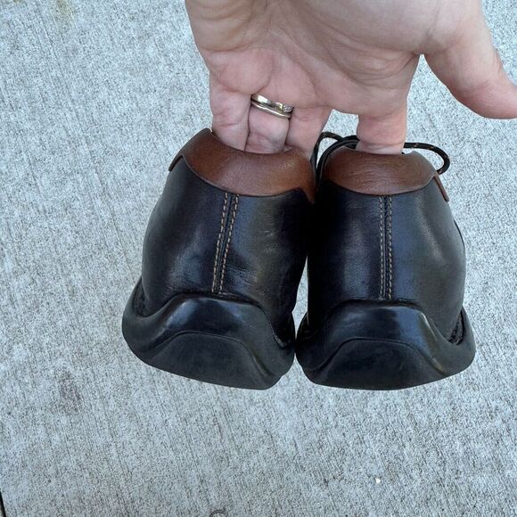 Cole Haan Zeno Lace II Oxford‎ Shoes Men Size 10 Black Leather Split Toe Comfort